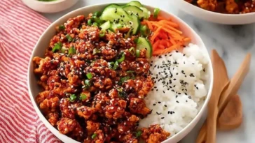 Protein Firecracker Ground Chicken Bowls