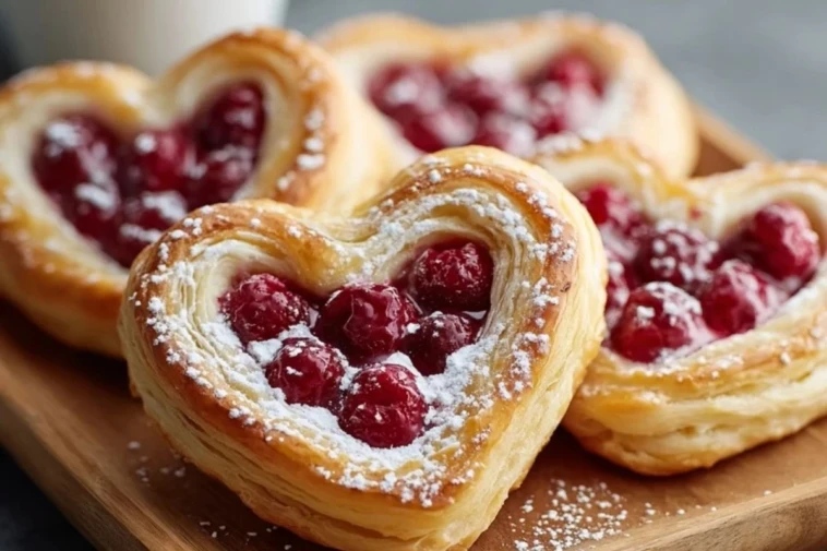 Raspberry Heart Danishes