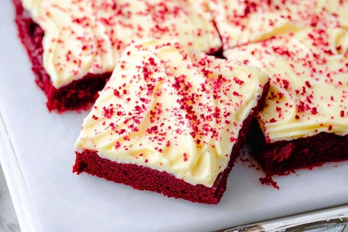 Red Velvet Cookie Bars