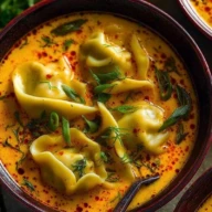 Thai Coconut Curry Soup With Dumplings