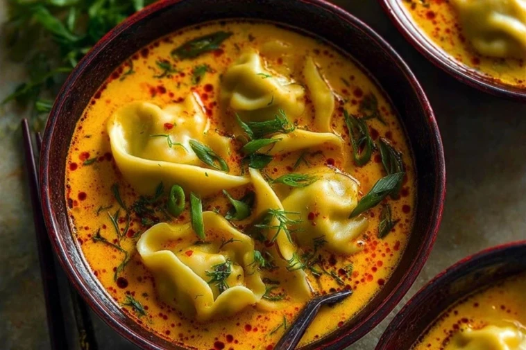 Thai Coconut Curry Soup With Dumplings