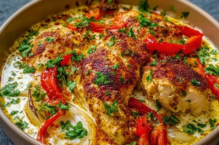 Turkish Chicken with Creamy White Sauce