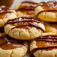 Twix Thumbprint Cookies