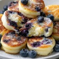 Blueberry Lemon Cottage Cheese Pancake Bites
