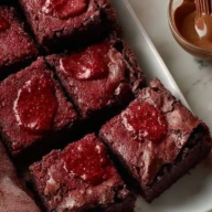 Chocolate Red Velvet Nutella Brownies