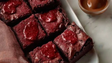 Chocolate Red Velvet Nutella Brownies