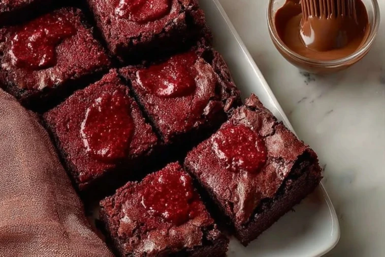 Chocolate Red Velvet Nutella Brownies