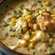 Creamy Cajun Crab & Corn Chowder