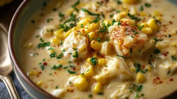 Creamy Cajun Crab & Corn Chowder