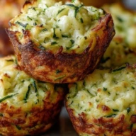 Crispy Parmesan Zucchini Potato Muffins