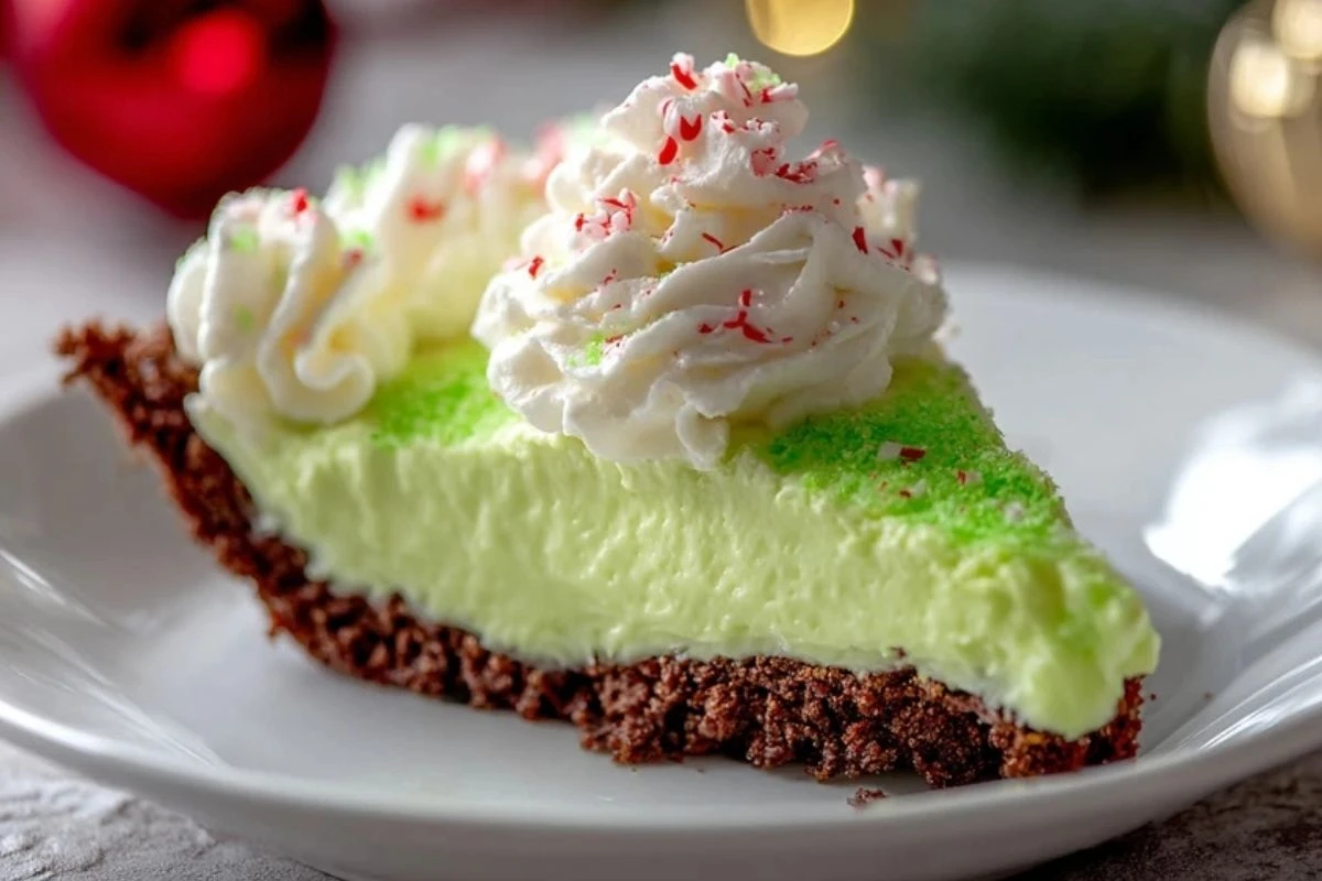 Easy 10-Minute No-Bake Grinch Pie
