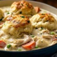 Easy Chicken and Dumplings with Biscuits
