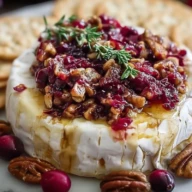 Easy Cranberry Pecan Baked Brie
