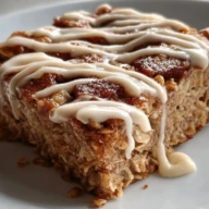 High-Protein Cinnamon Roll Baked Oatmeal