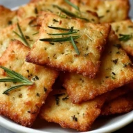 Homemade Parmesan Rosemary Crackers