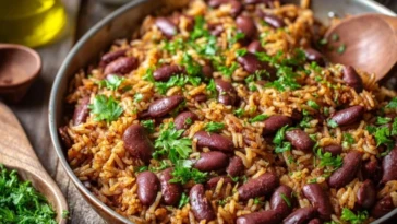 Kidney Beans and Rice Skillet with Shawarma Spices