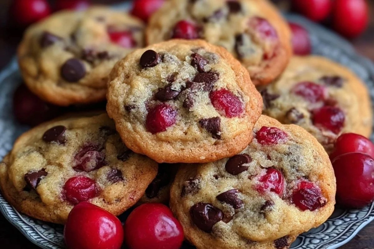 Maraschino Cherry Chocolate Chip Cookies