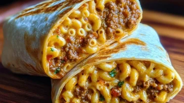 Sloppy Joe Mac & Cheese Wrap