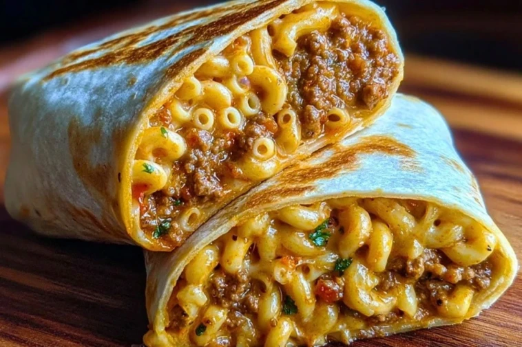 Sloppy Joe Mac & Cheese Wrap
