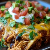 Slow Cooker Chicken Enchilada Casserole