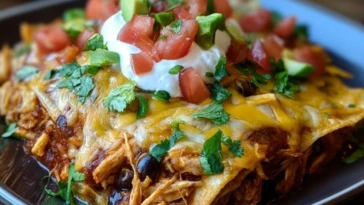 Slow Cooker Chicken Enchilada Casserole
