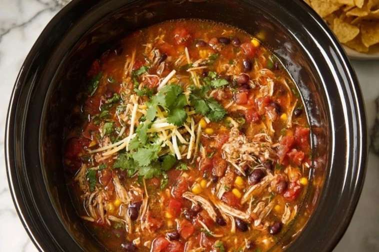 Slow Cooker Chicken Tortilla Soup