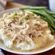 Slow Cooker Shredded Chicken and Gravy