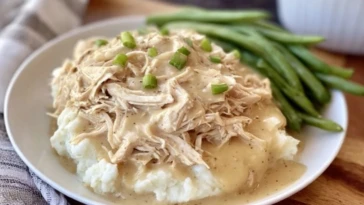 Slow Cooker Shredded Chicken and Gravy
