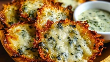 Spinach Dip Cheese Crisps
