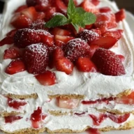 Strawberry Cream Cheese Icebox Cake
