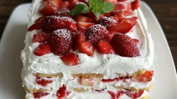 Strawberry Cream Cheese Icebox Cake