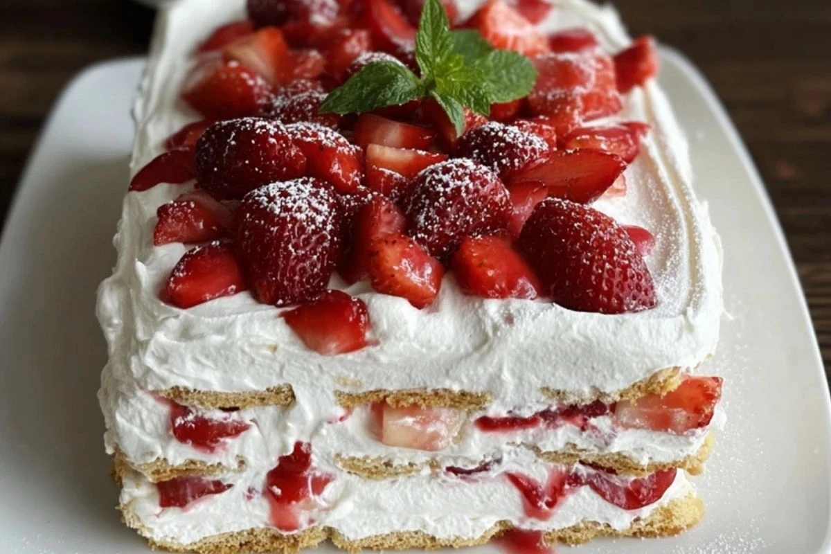 Strawberry Cream Cheese Icebox Cake