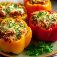 Stuffed Peppers With Ground Beef