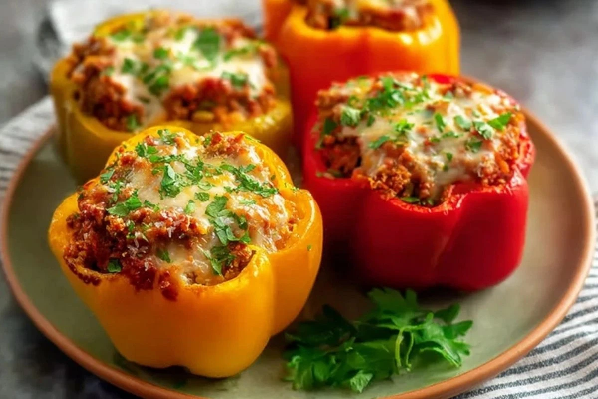 Stuffed Peppers With Ground Beef