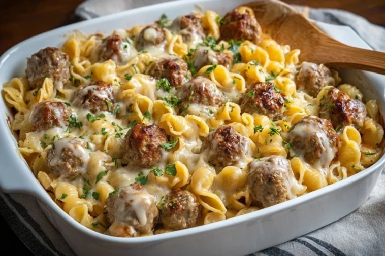 Swedish Meatball Pasta Bake