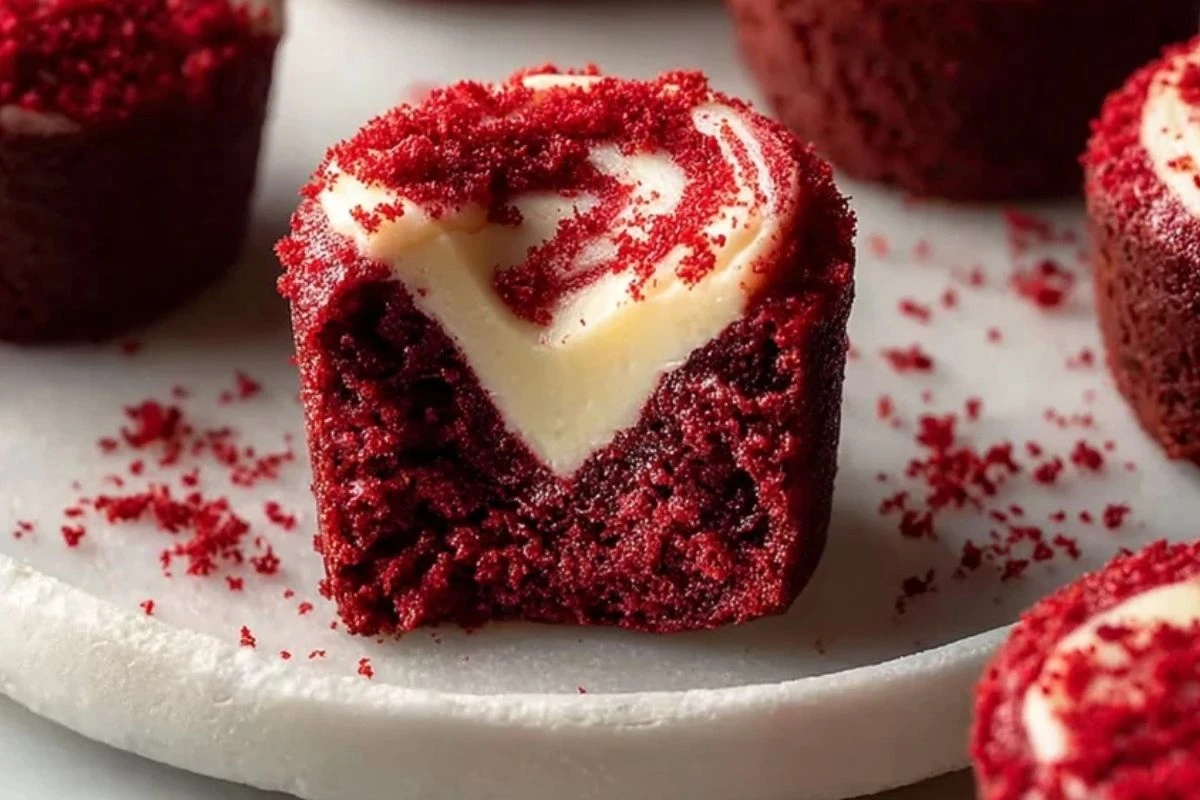 Sweet Red Velvet Brownie Bites