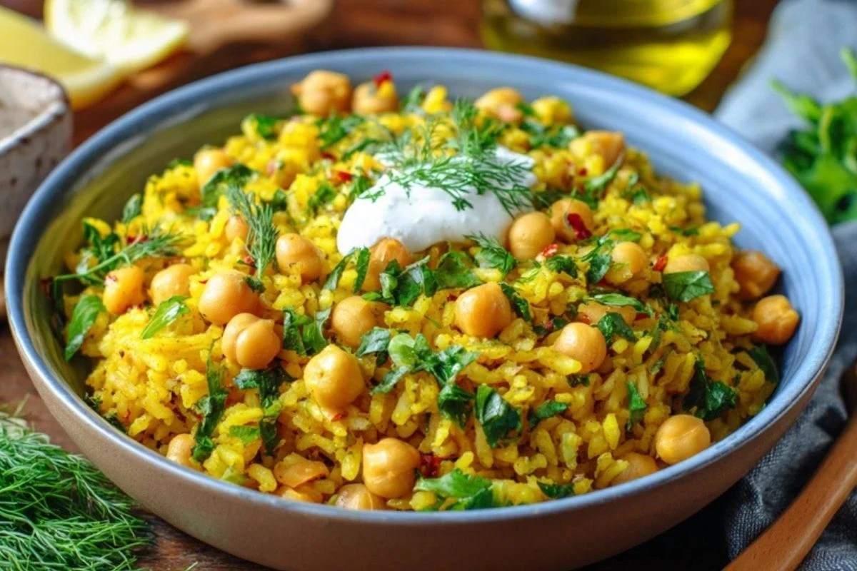 Turmeric Rice with Chickpeas