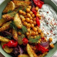 Vegan Mediterranean Roasted Vegetables Bowl