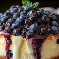 White Chocolate Blueberry Cheesecake