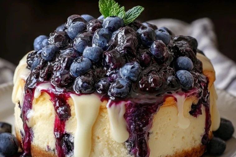 White Chocolate Blueberry Cheesecake