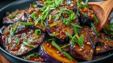 Irresistible Sticky Garlic Eggplant