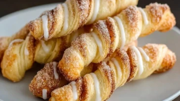 Baked Cinnamon Twists with Crescent Rolls