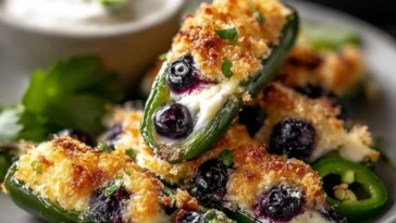 Blueberry Brie Jalapeño Poppers