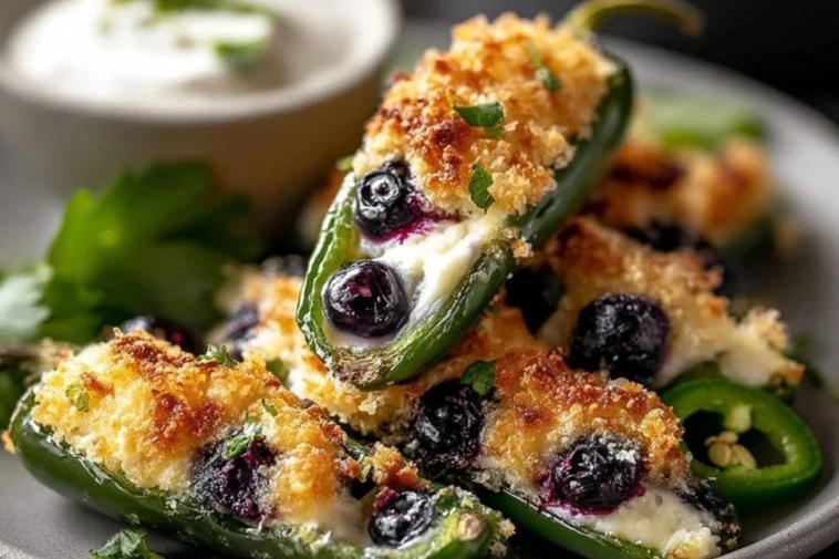 Blueberry Brie Jalapeño Poppers