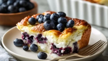 Blueberry Cottage Cheese Breakfast Bake