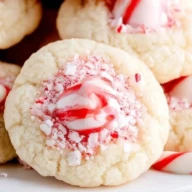 Candy Cane Kiss Cookies