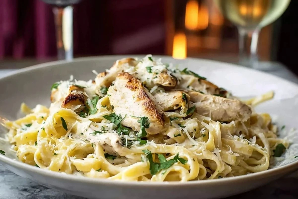 Cheesy One Pot Chicken Alfredo Pasta