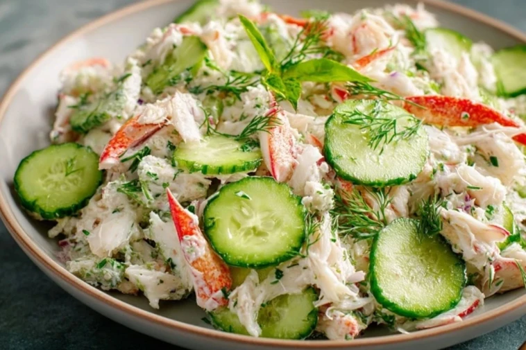 Chilled Cucumber Crab Salad