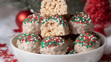 Christmas Rice Crispy Treats With Sprinkles