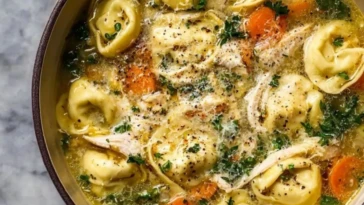 Classic Chicken Tortellini Soup